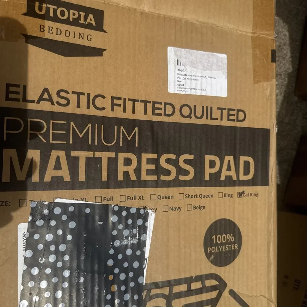 Utopia Bedding Premium Quilted Mattress Pad California King White New
